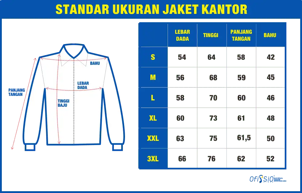 ukuran jaket