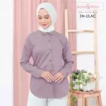 kemeja wanita lilac