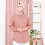 kemeja wanita katun toyobo salmon