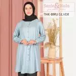 tunik biru silver