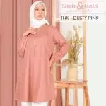 tunik dusty pink