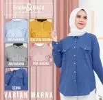 kemeja katun denim