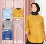 kemeja katun mustard madina